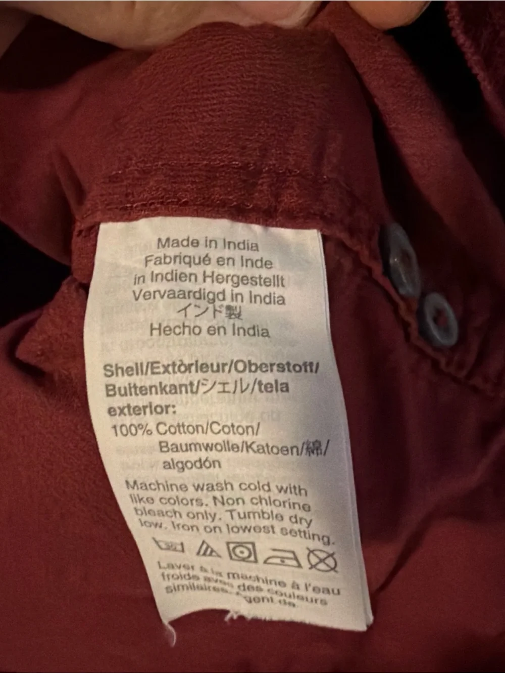 J Crew Men’s Large Corduroy Long Sleeve Button Front Shirt Burgundy Red